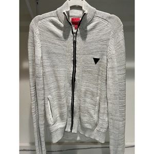 Guess Charlie Marled Mock-Neck Zip-Up‎ Sweater Size Small